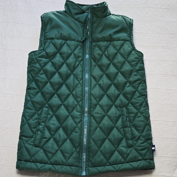 Crown & Ivory Quilted Vest | Forest Green | Diamond Stitch | Boys Size M - Picture 11 of 11